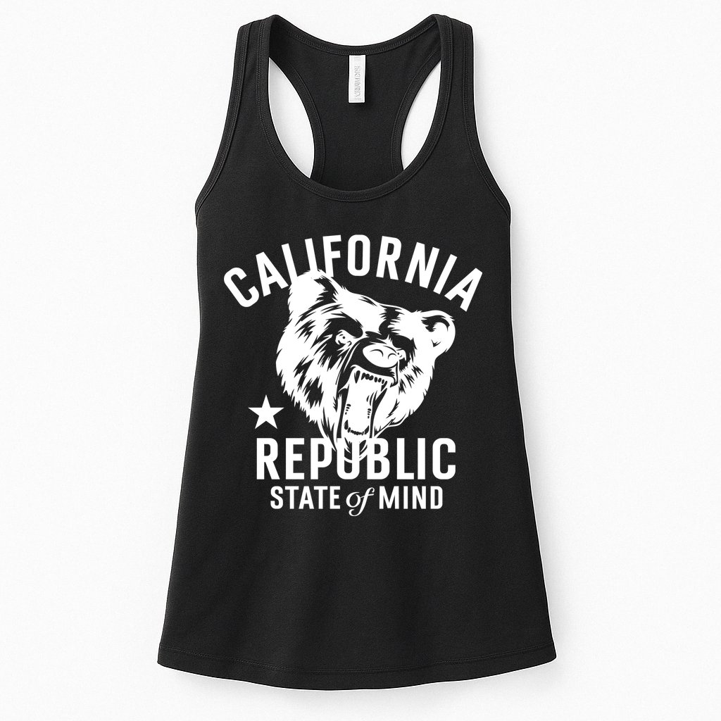 Vintage California Republic State Of Mind Womens Tank Top