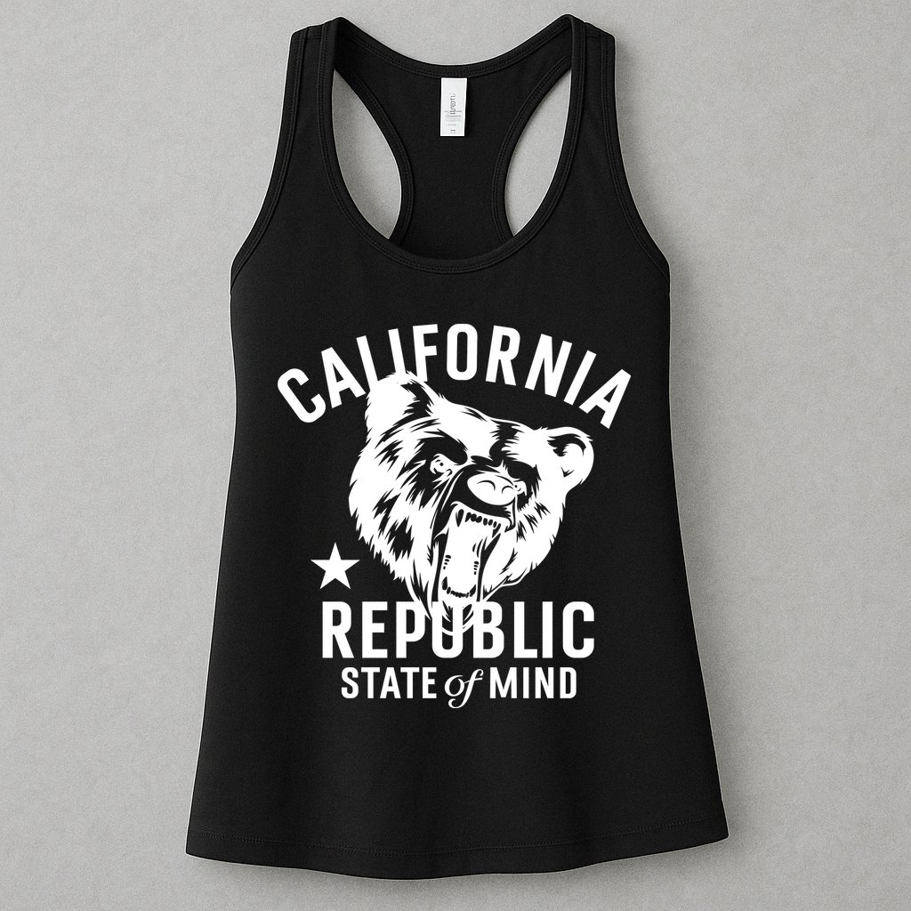 Vintage California Republic State Of Mind Womens Tank Top