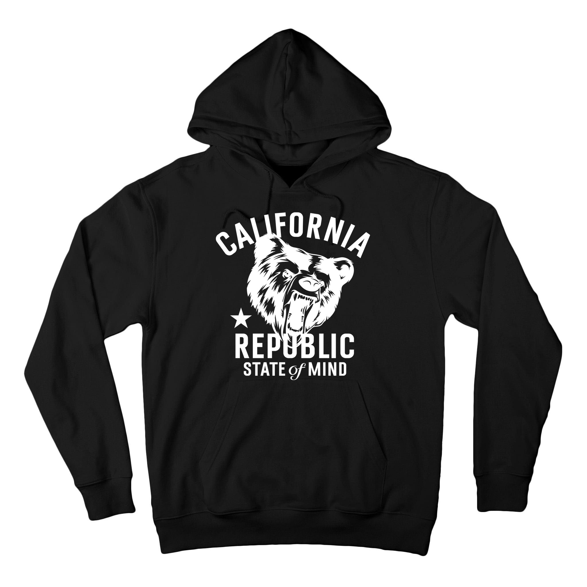 Vintage California Republic State Of Mind Tall Hoodie