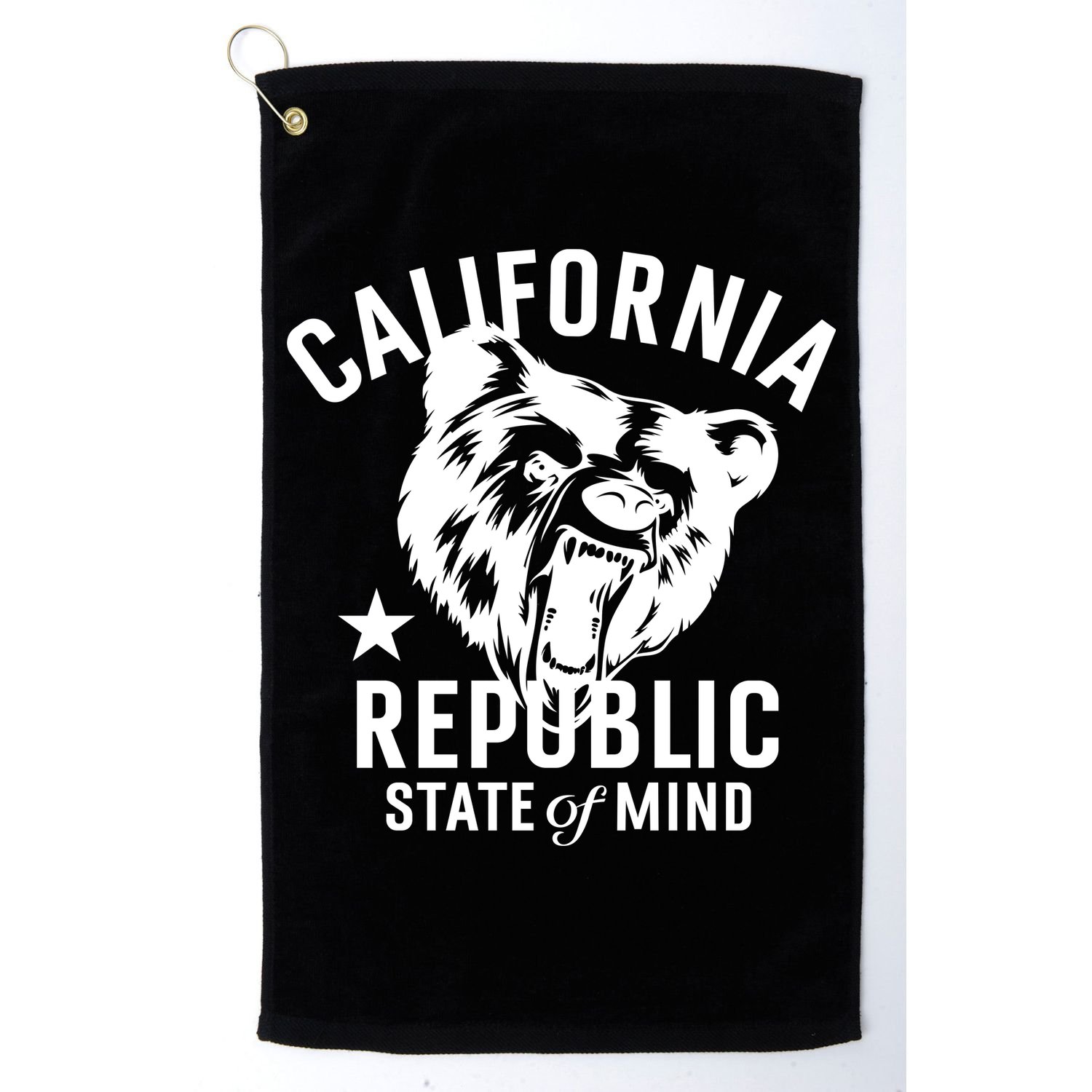 Vintage California Republic State Of Mind Golf Towel