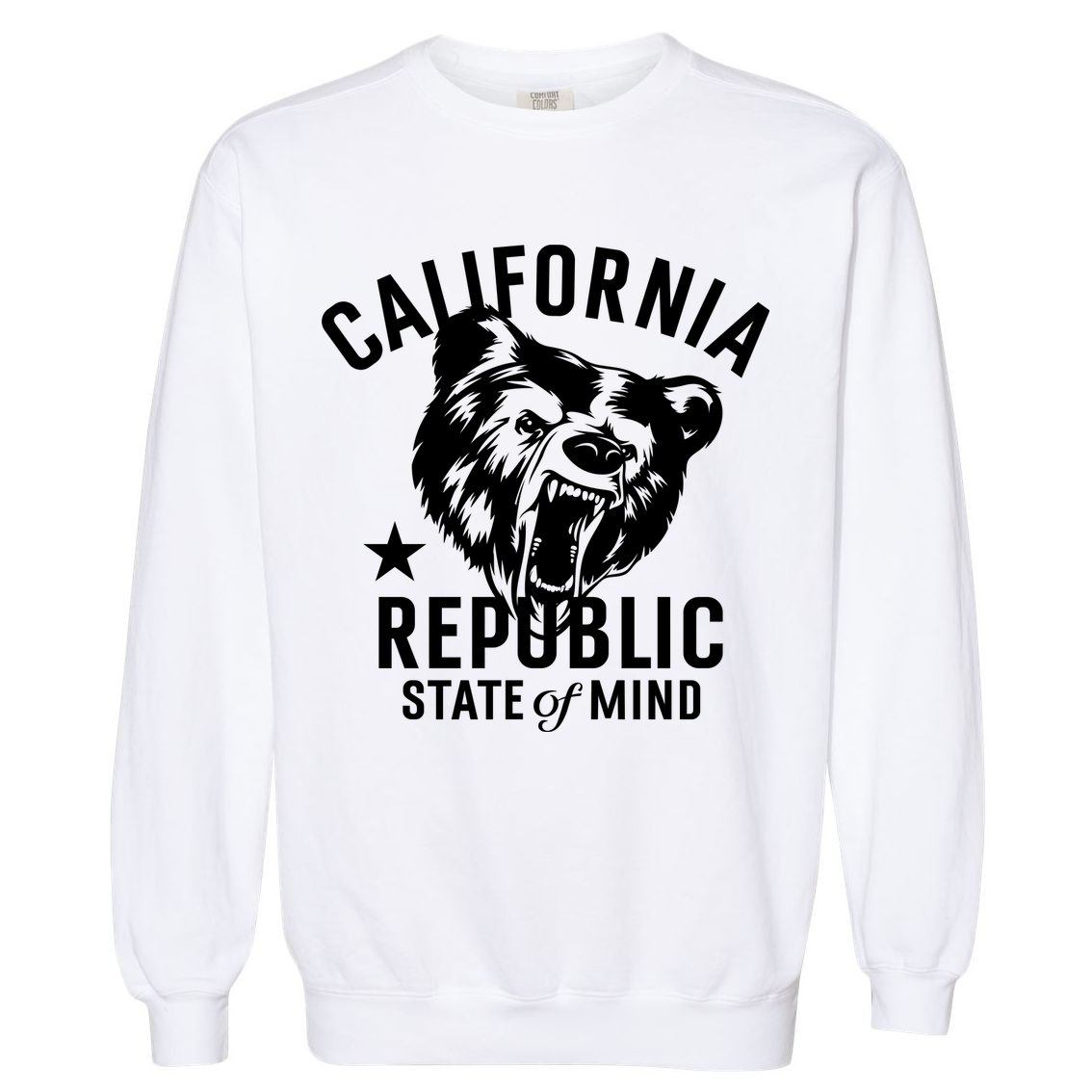 Vintage California Republic State Of Mind Garment-Dyed Sweatshirt