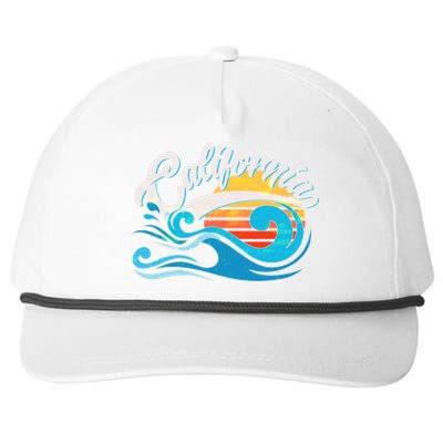 Vintage California Wave Logo Snapback Five-Panel Rope Hat