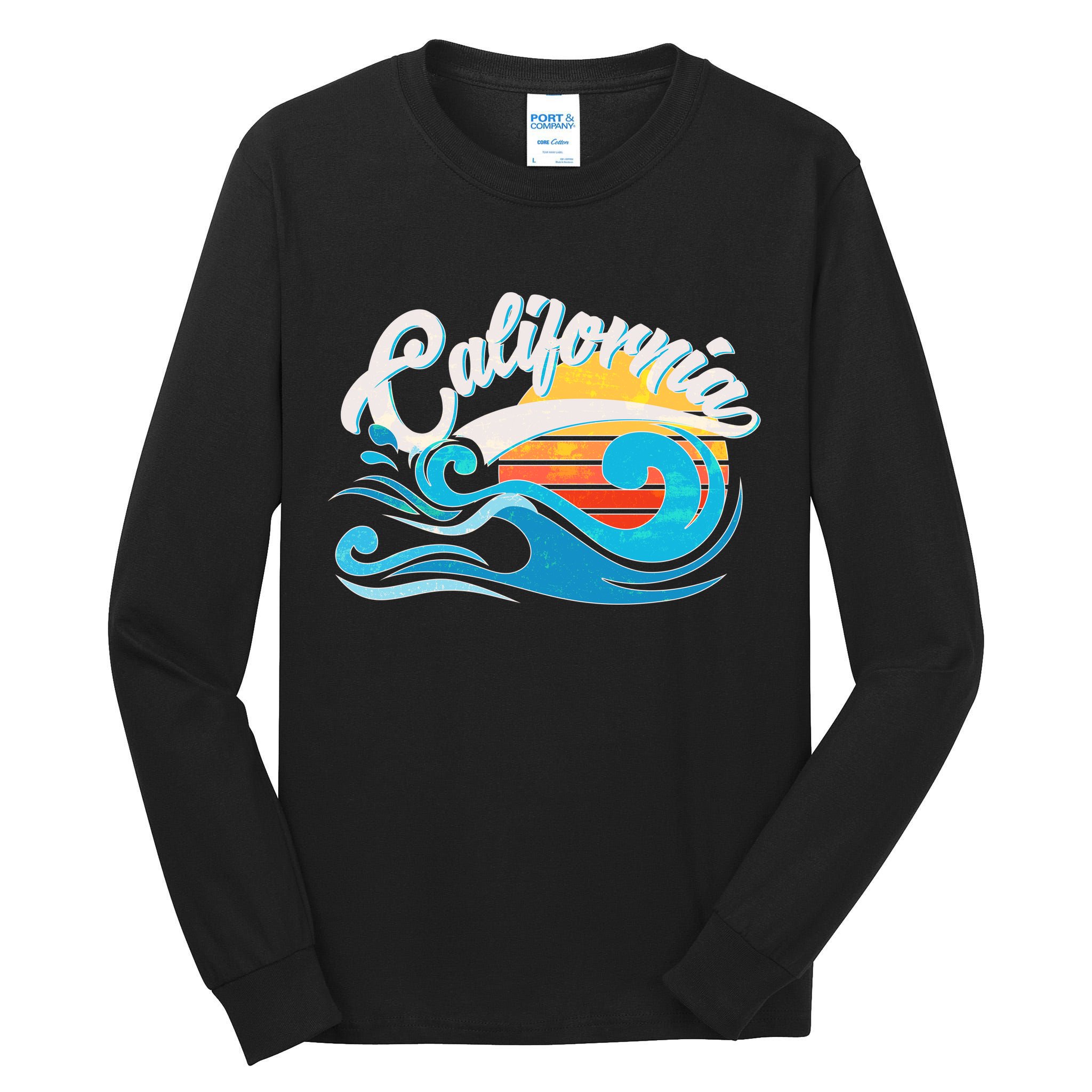 Vintage California Wave Logo Tall Long Sleeve T-Shirt