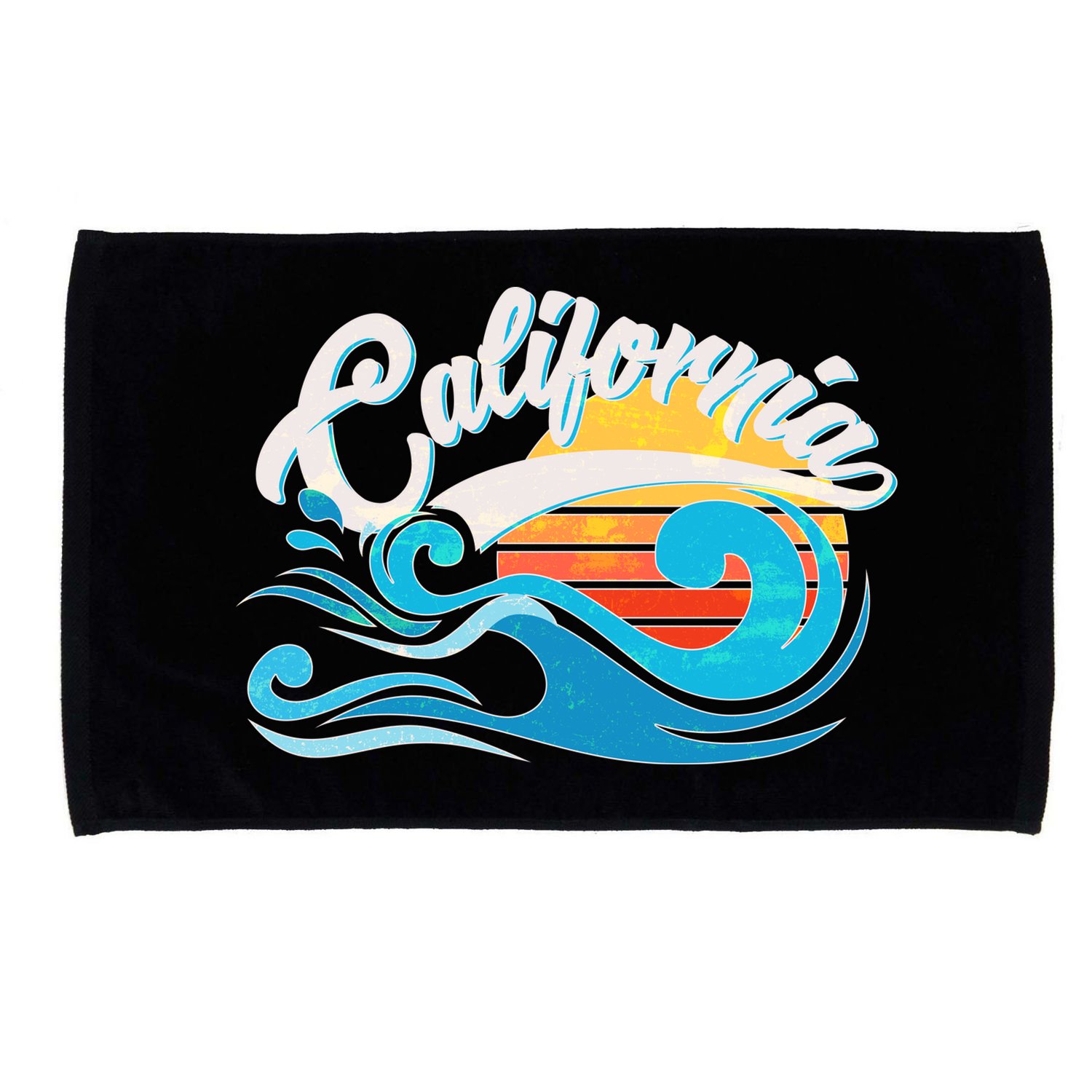 Vintage California Wave Logo Microfiber Hand Towel
