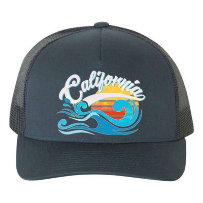 Vintage California Wave Logo Yupoong Adult 5-Panel Trucker Hat