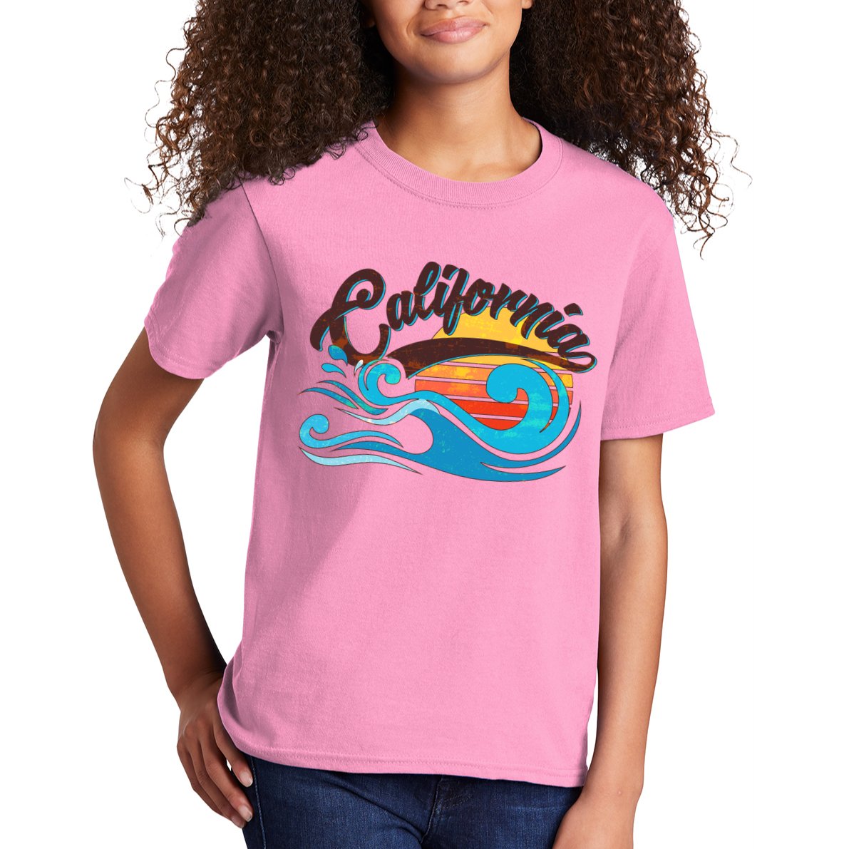 Vintage California Wave Logo Kids T-Shirt