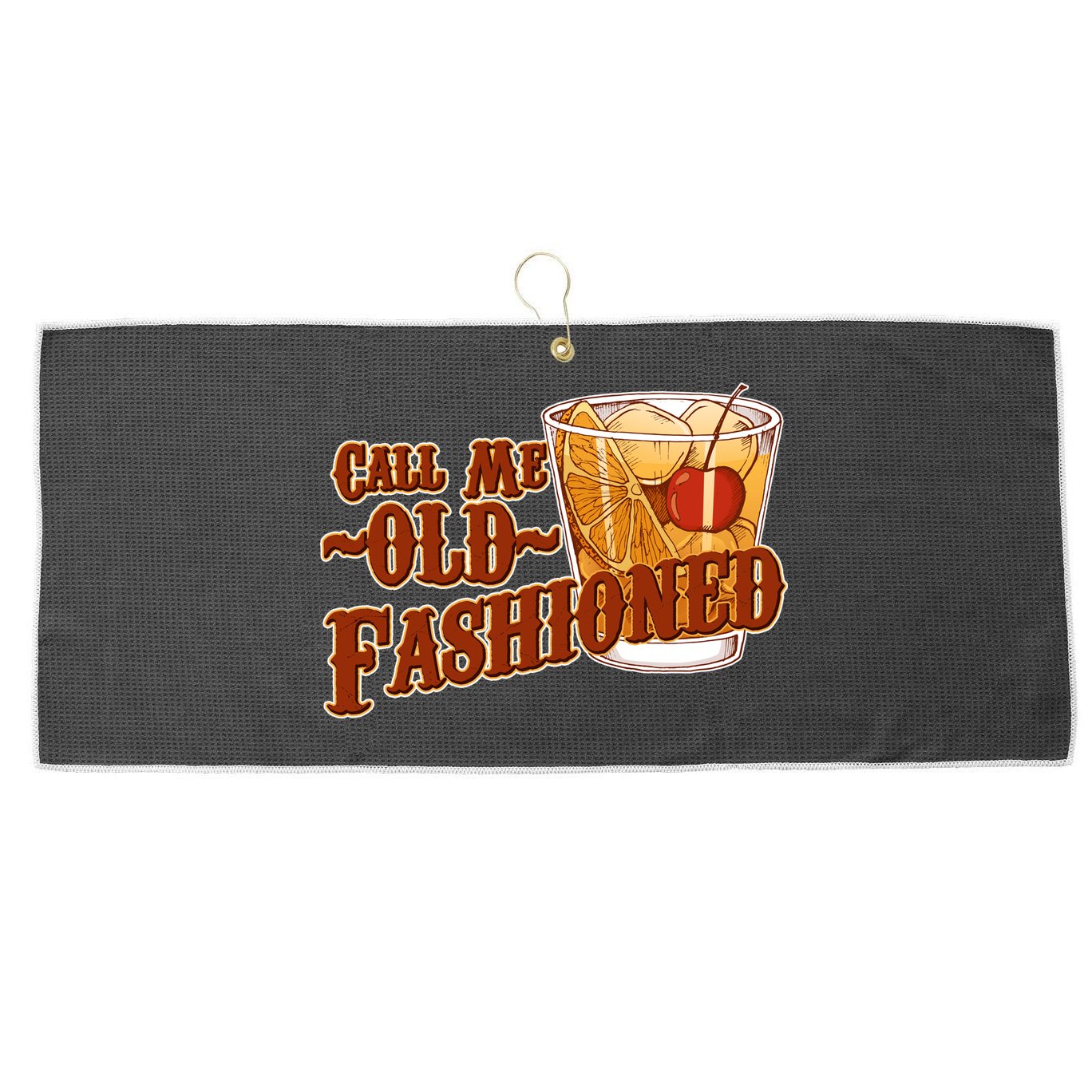Vintage Call Me Old Fashioned Large Microfiber Waffle Golf Towel