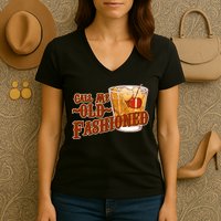 Vintage Call Me Old Fashioned Women's V-Neck T-Shirt
