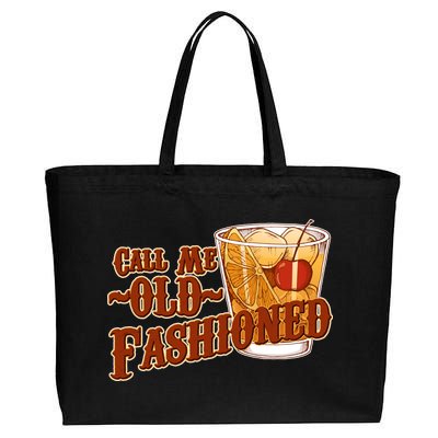 Vintage Call Me Old Fashioned Cotton Canvas Jumbo Tote