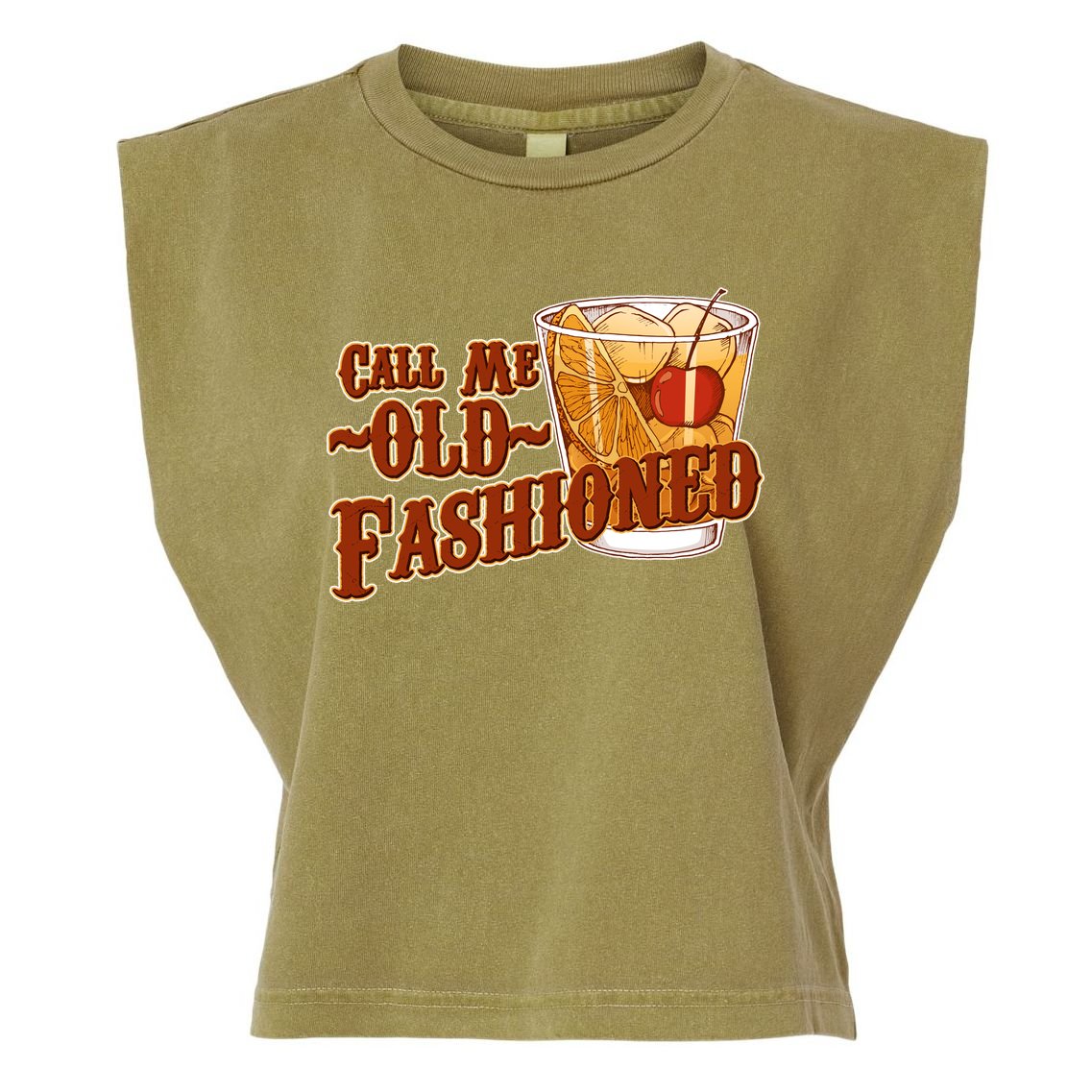 Vintage Call Me Old Fashioned Garment-Dyed Women's Muscle Tee
