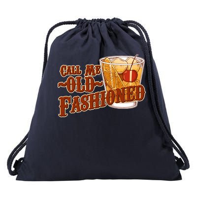 Vintage Call Me Old Fashioned Drawstring Bag