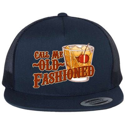 Vintage Call Me Old Fashioned Flat Bill Trucker Hat