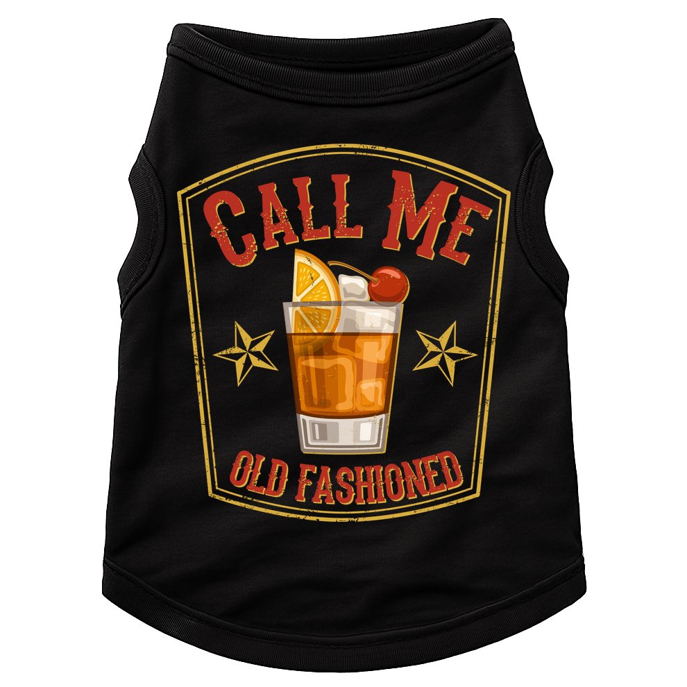 Vintage Call Me Old Fashioned Whiskey Doggie Tank
