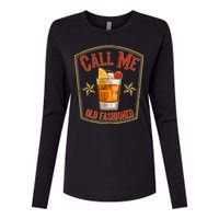 Vintage Call Me Old Fashioned Whiskey Womens Cotton Relaxed Long Sleeve T-Shirt