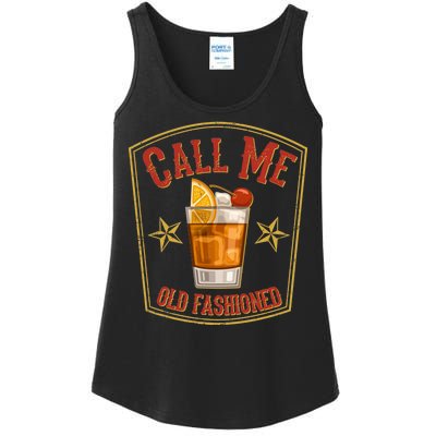 Vintage Call Me Old Fashioned Whiskey Ladies Essential Tank