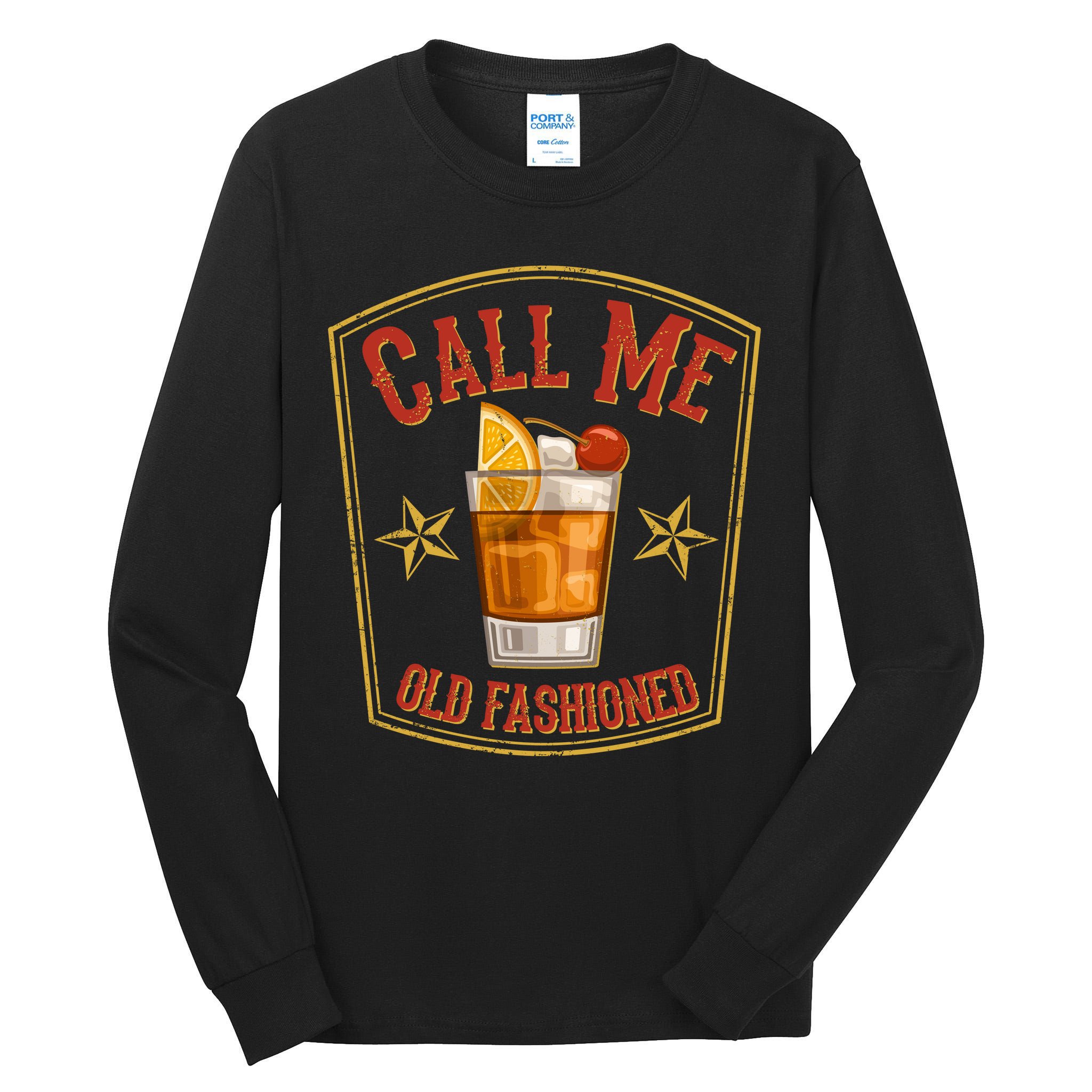 Vintage Call Me Old Fashioned Whiskey Tall Long Sleeve T-Shirt