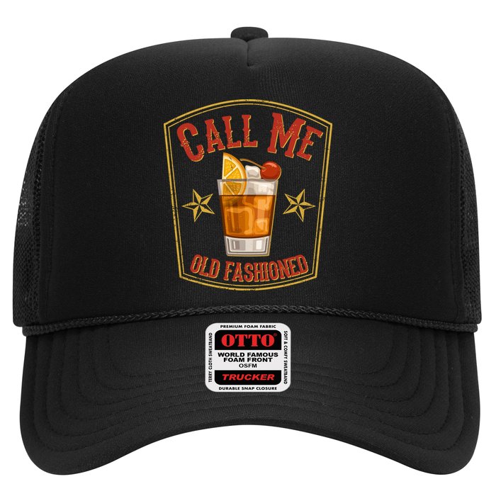 Vintage Call Me Old Fashioned Whiskey Trucker Hat
