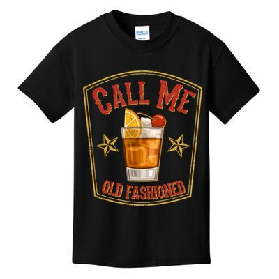 Vintage Call Me Old Fashioned Whiskey Kids T-Shirt