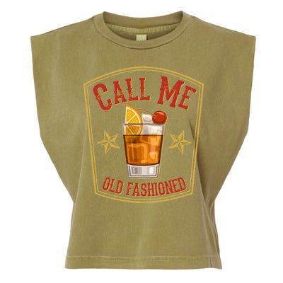 Vintage Call Me Old Fashioned Whiskey Garment-Dyed Women's Muscle Tee