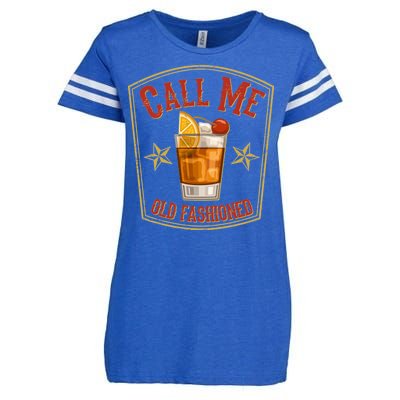 Vintage Call Me Old Fashioned Whiskey Enza Ladies Jersey Football T-Shirt