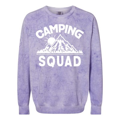 Vintage Camping Squad Wilderness Colorblast Crewneck Sweatshirt