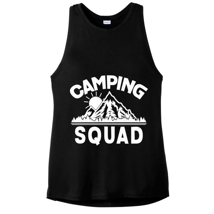 Vintage Camping Squad Wilderness Ladies PosiCharge Tri-Blend Wicking Tank