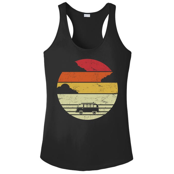 Vintage Camping Sunset Ladies PosiCharge Competitor Racerback Tank