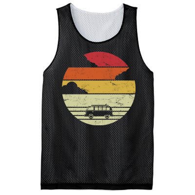 Vintage Camping Sunset Mesh Reversible Basketball Jersey Tank