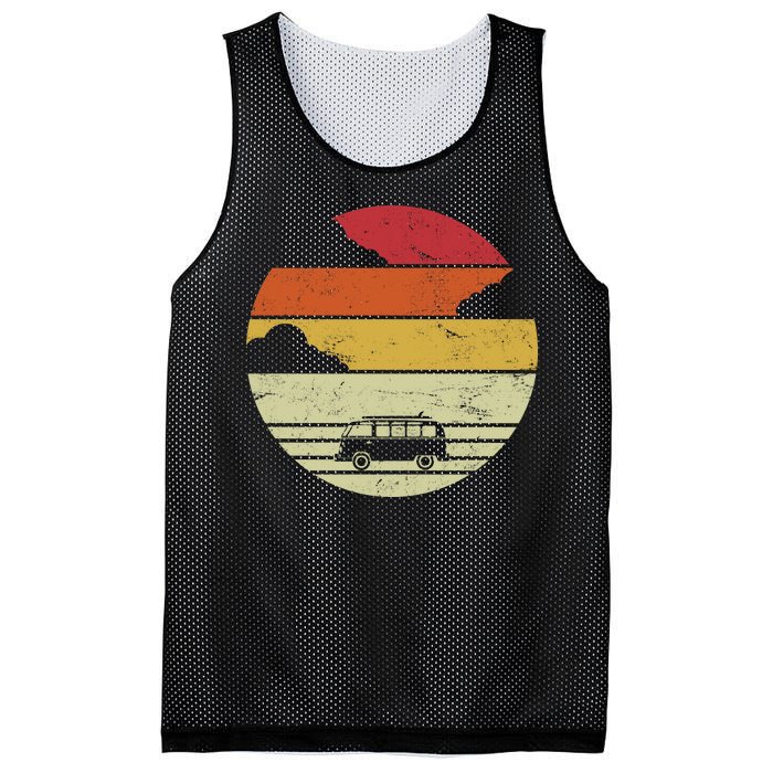 Vintage Camping Sunset Mesh Reversible Basketball Jersey Tank