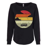 Vintage Camping Sunset Womens California Wash Sweatshirt