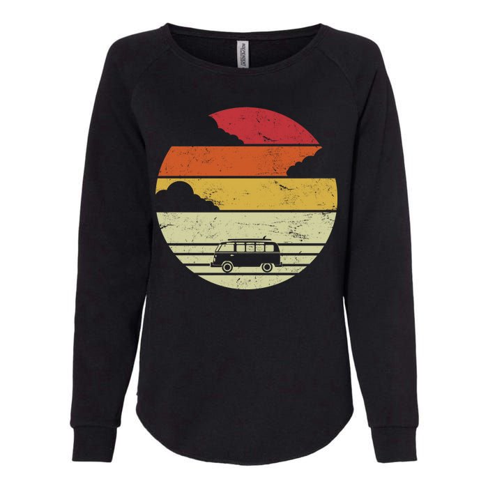 Vintage Camping Sunset Womens California Wash Sweatshirt