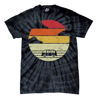 Vintage Camping Sunset Tie-Dye T-Shirt