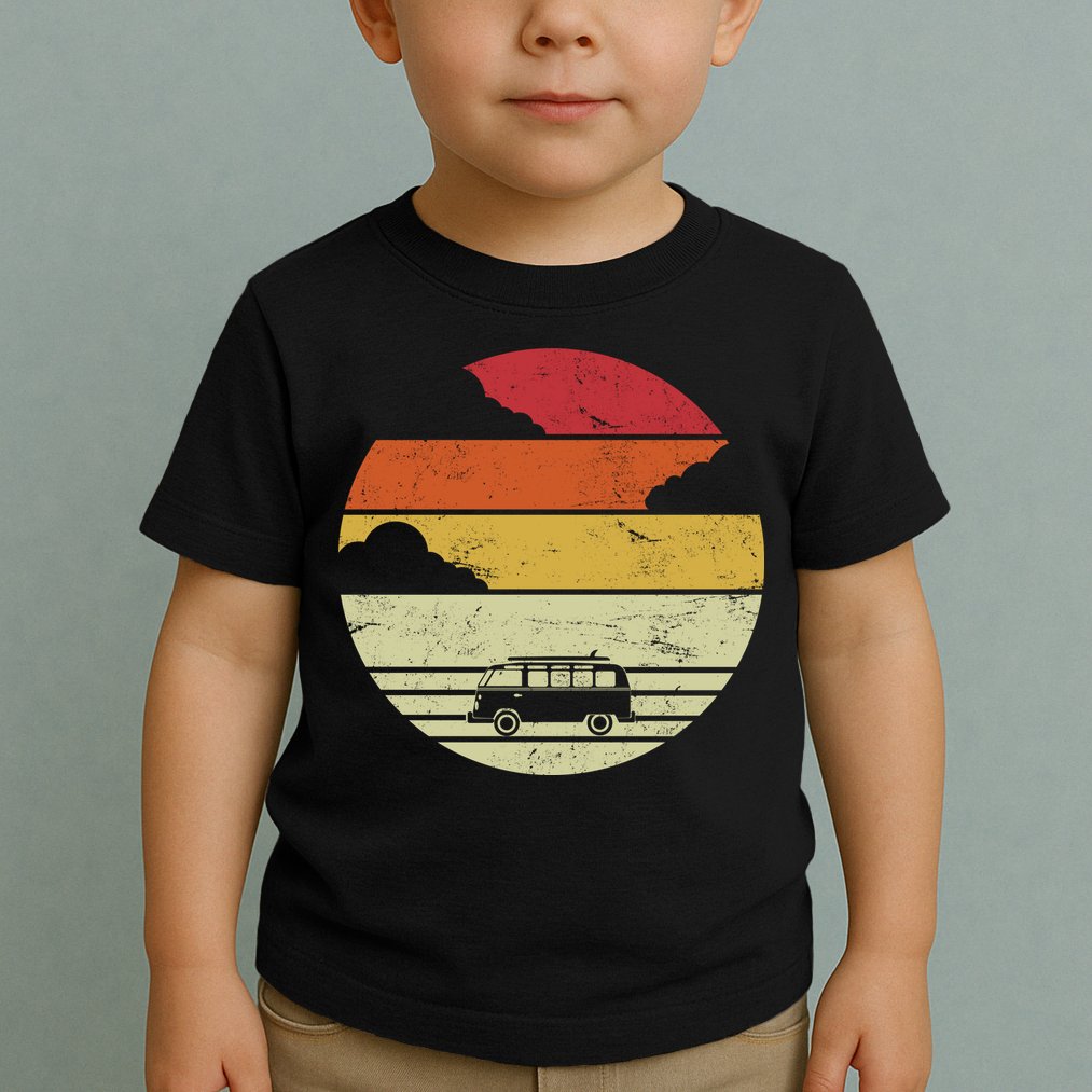 Vintage Camping Sunset Toddler T-Shirt