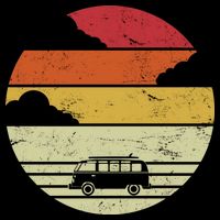 Vintage Camping Sunset Toddler T-Shirt