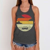 Vintage Camping Sunset Women's Knotted Racerback Tank