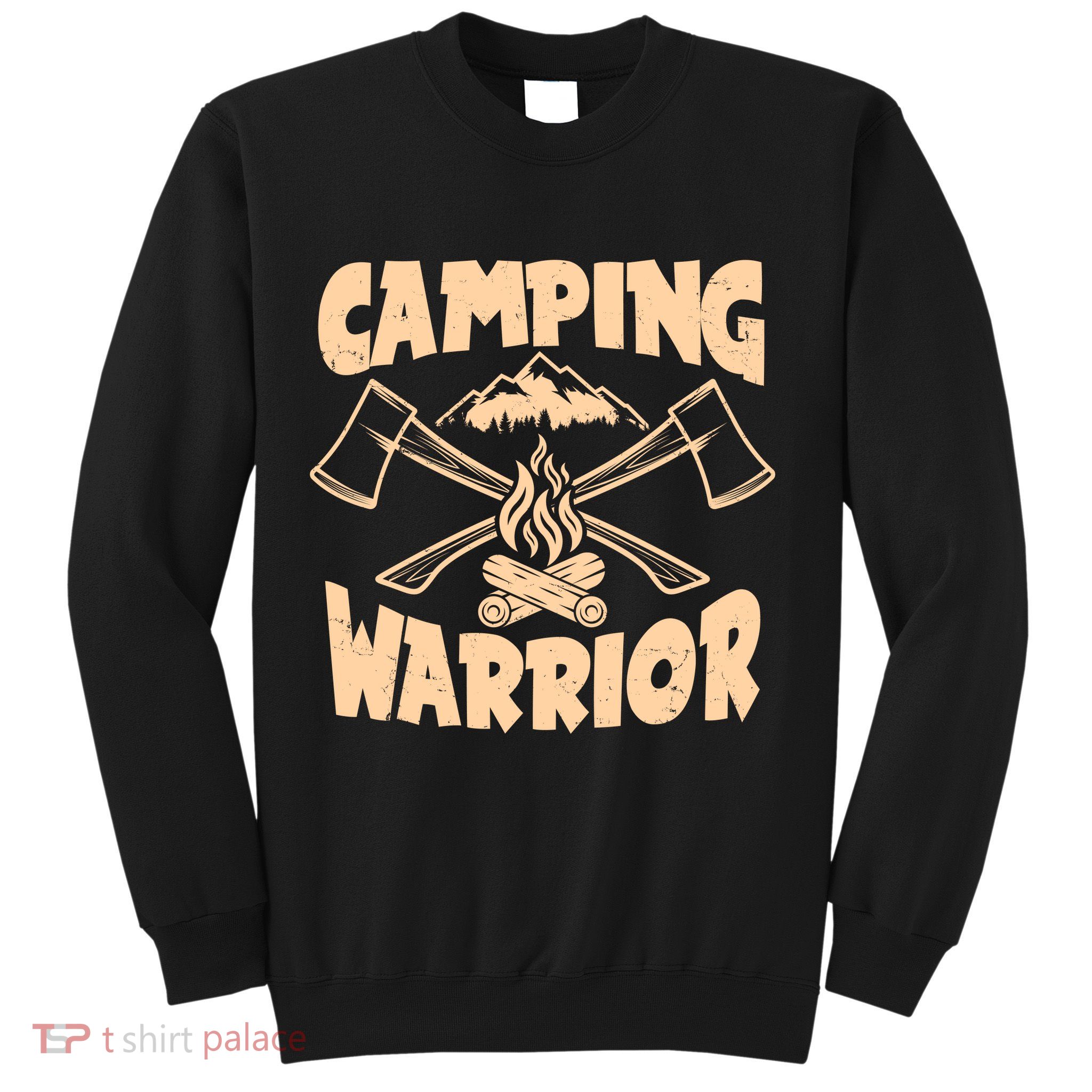 Vintage Camping Warrior Lumberjack Axes Sweatshirt
