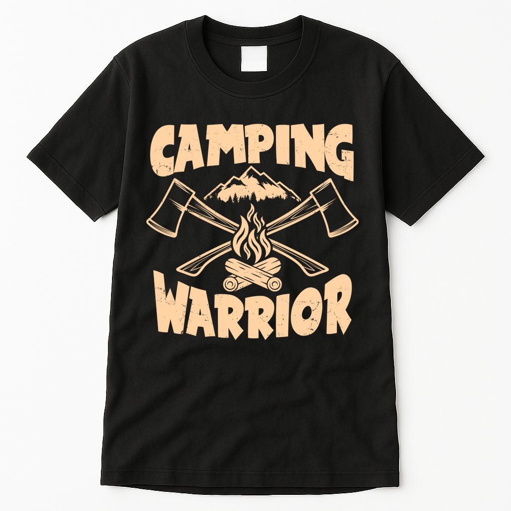 Vintage Camping Warrior Lumberjack Axes Tall T-Shirt