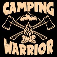 Vintage Camping Warrior Lumberjack Axes Bucket Hat
