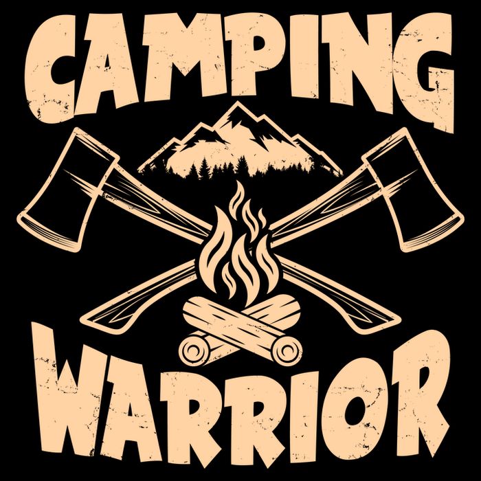 Vintage Camping Warrior Lumberjack Axes Bucket Hat