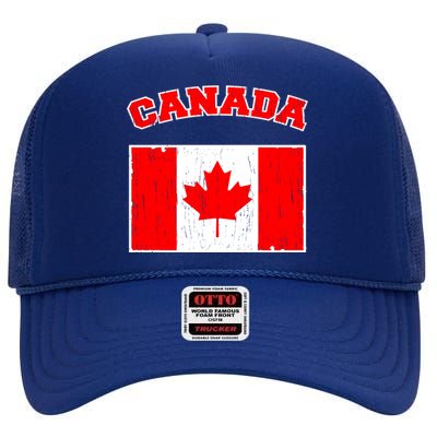 Vintage Canada High Crown Mesh Back Trucker Hat