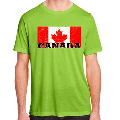 Vintage Canadian Flag Canada Adult ChromaSoft Performance T-Shirt