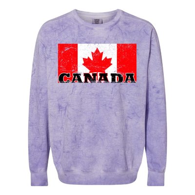 Vintage Canadian Flag Canada Colorblast Crewneck Sweatshirt