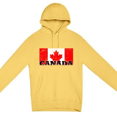 Vintage Canadian Flag Canada Premium Pullover Hoodie