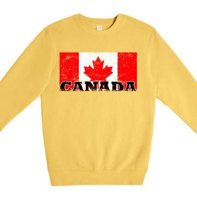 Vintage Canadian Flag Canada Premium Crewneck Sweatshirt