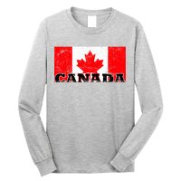 Vintage Canadian Flag Canada Long Sleeve Shirt