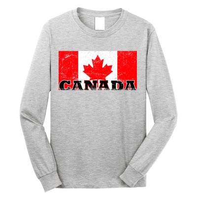 Vintage Canadian Flag Canada Long Sleeve Shirt