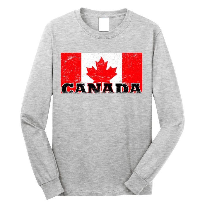 Vintage Canadian Flag Canada Long Sleeve Shirt