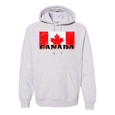 Vintage Canadian Flag Canada Premium Hoodie