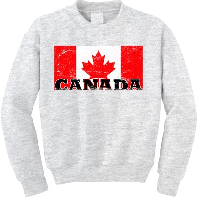 Vintage Canadian Flag Canada Kids Sweatshirt