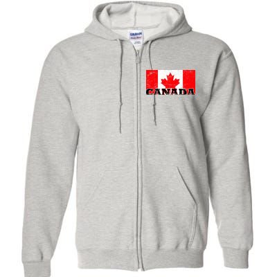 Vintage Canadian Flag Canada Full Zip Hoodie